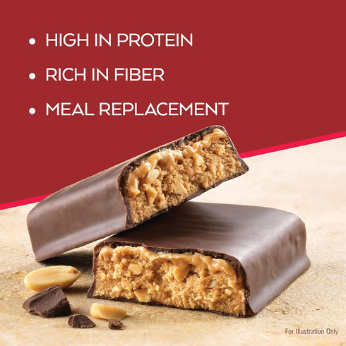 Atkins Chocolate Peanut Butter Protein Meal Bar, 12 Count, 16g Protein, Low Carb, 2g Sugar, Keto Friendly, High Fiber,