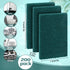Hoolerry 200 Pcs Heavy Duty Scouring Pads Non Scratch Household Scrub Pads for Cleaning Reusable Pan Scrubber Anti Grease Scrubbing Pads for Dish Kitchen Metal Grills, 4.3 x 3 x 0.3 in (Green) by Hoolerry