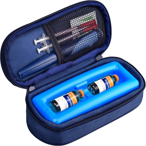 Cruxer Insulin Vial Cooler Travel Case,Diabetes Carrying Insulated Bag for Supplies Keep