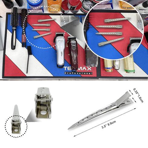 HiJeaton 24Pcs Metal Duck Billed Hair Clips for Women, Silver Styling Sectioning Hair Pins