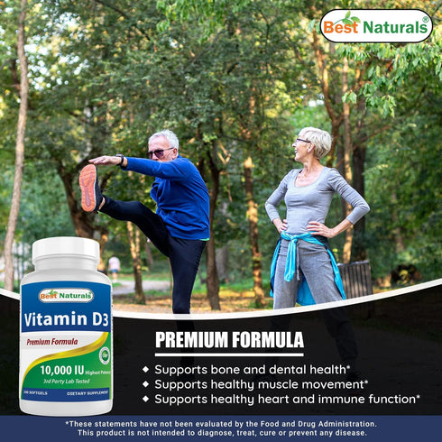 Best Naturals Vitamin D3 10,000 IU Softgel - 240 Count