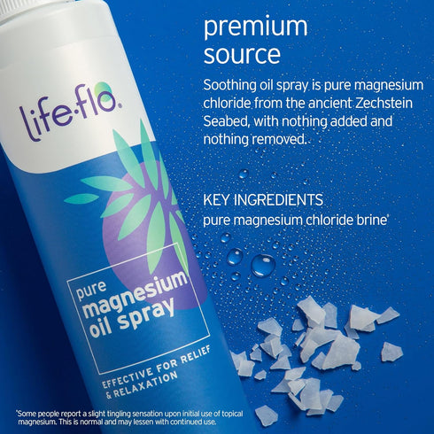 Life-flo Pure Magnesium Oil Spray 2oz, Calming Relief & Relaxation, Concentrated Magnesium Chloride, 60-Day Guarantee