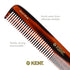 Kent 9T Tortoise Fine and Wide Tooth Detangler Hair Comb - Large Handmade Dressing Comb for Wet and Dry Hair