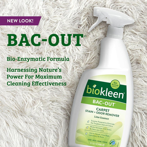 Biokleen Bac-Out Stain and Odor Eliminator Spray, Foaming Action 32 oz - 2 Pack