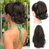KooKaStyle Ponytail Extension, 10" Short Claw Clip in Curly Wavy Synthetic Ponytail Hair Pieces, Dark Brown