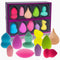 SHANY Blender Makeup Sponge Blending Puff Set, 10 Pcs, Latex-free, Vegan, Assorted Colors