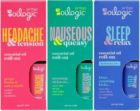 Oilogic Roll-On Essential Oils Set for Pregnant Women - 100% Pure Essential