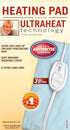Sunbeam Heating Pad for Pain Relief | Ultra Heat, 3 Settings | Light Blue, 12 x 15 Inch