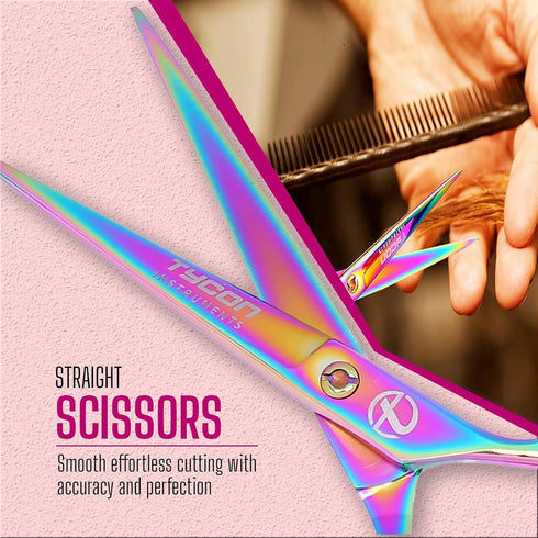 Tycon Professional Hair Cutting Scissors, 6.5" Japanese Stainless Steel Barber Scissors for Smooth Cutting