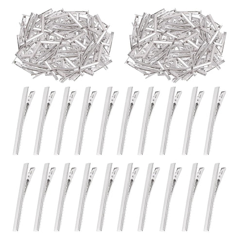 Swpeet 200Pcs 3inch Alligator Hair Clips Kit, Metal Duck Bill Hair Clips for Hair Styling DIY Accessories