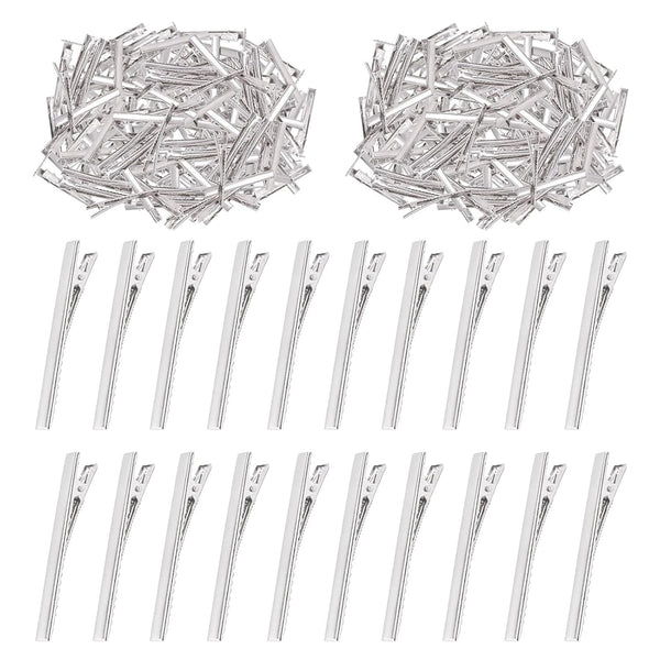 Swpeet 200Pcs 3inch Alligator Hair Clips Kit, Metal Duck Bill Hair Clips for Hair Styling DIY Accessories