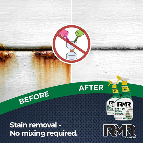 RMR-86 Instant Mold and Mildew Stain Remover Spray | Scrub Free Formula, 2 Pack, 32 oz
