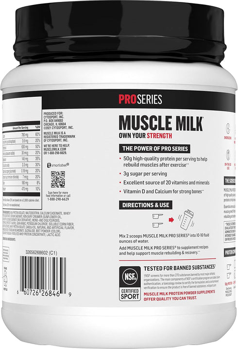 Muscle Milk Pro Series Protein Powder | Strawberry | 2 Pounds