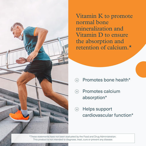 K2D3 D3 K2 60 Gummies Youtheory - Bone & Heart Health Support* - Combines Vitamin & Vitamin - Dairy, Soy & Gluten Free