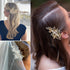 Wedding Hair Clips (2 Pcs) - Rhinestone Pearl Accessories for Bridal Women (Gold)
