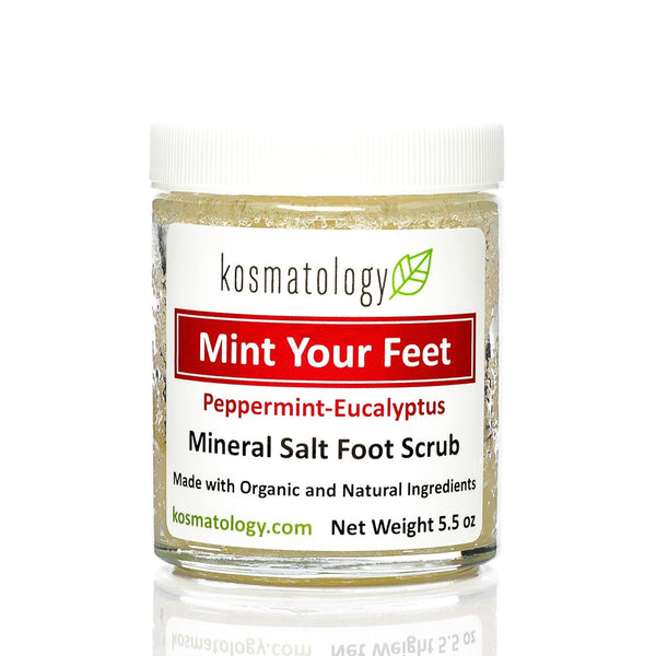 Mint Your Feet Mineral Foot Scrub, Peppermint Eucalyptus Exfoliating Scrub, 5.5 oz