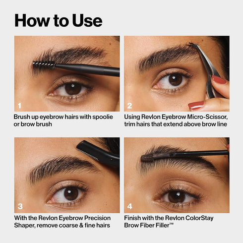 Revlon Eyebrow Precision Shaper, Reusable, Easy to Remove Unwanted Hairs, Japanese Steel with Protective Shield