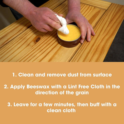 Furniture Clinic Premium Beeswax Polish (6.8oz/200ml), Condition, Restore, Protect, Waterproof Wood Furniture,