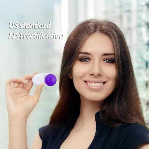 RHUI Travel-Friendly Black Contact Lens Case by