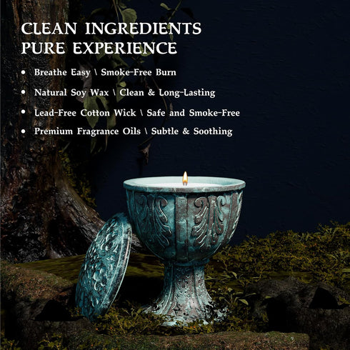 JueOne Set Oud Wood Scented Candles for Home, Natural Soy Wax Candle Gift, Non-Toxic Candle Scents, Luxury Candles