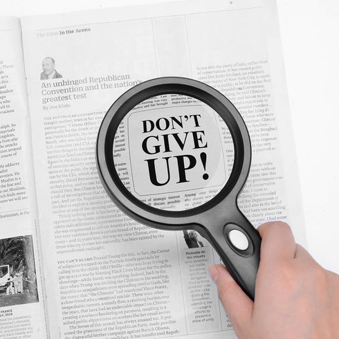 Magnifying Glass with Light, 10X Handheld Large Magnifier with 12 LED Illuminated Light for Reading, Inspection, Jewelry