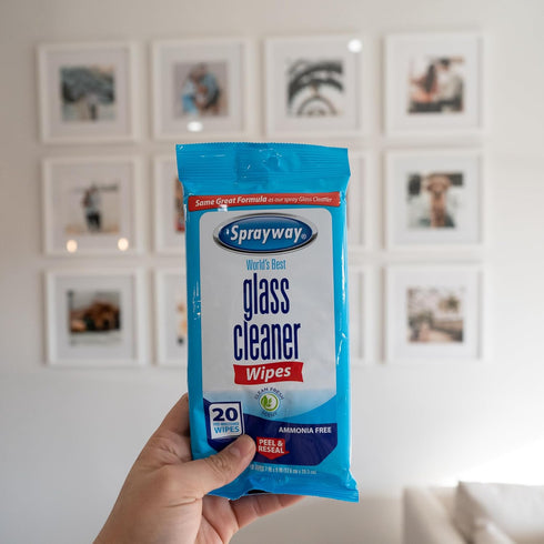 SW199R Ammonia-Free 20 Count Sprayway Glass Cleaner Wipes, Fresh Scent