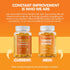 Turmeric and Ginger Gummies for Adults - 60 Vegan Gummies in Peach Flavor for Immune Support and Joint Health