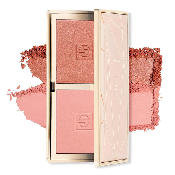 Jouer Blush Bouquet Duo, 2 Shade Blush Palette, High Pigment Powder for Natural Flush Beauty Cosmetics