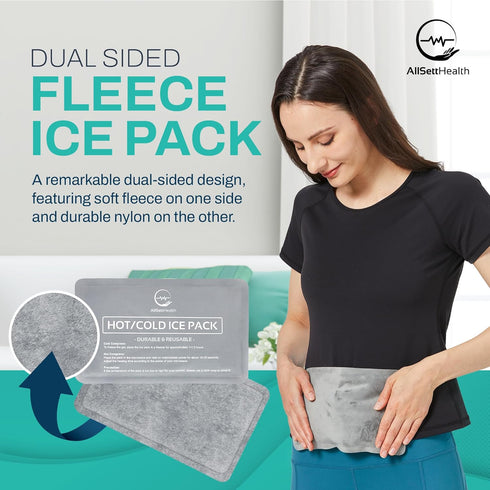 4 Pack Reusable Ice Packs for Injuries, Soft Ice Pack with Velvet Fabric, Flexible Hot and Cold Gel Ice Pack Set