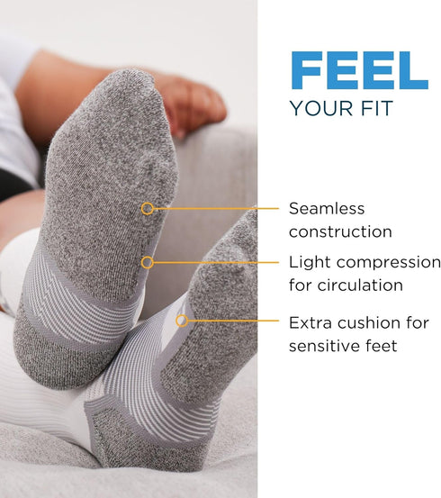 WC4 OrthoSleeve Wide Diabetic & Neuropathy Compression Socks, Non-Binding for Men & Women, Improve Circulation & Edema