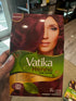 Vatika Naturals Permanent Hair Dye Burgundy, 100% Grey Coverage, Ammonia-Free, 6 Sachets (10g each)