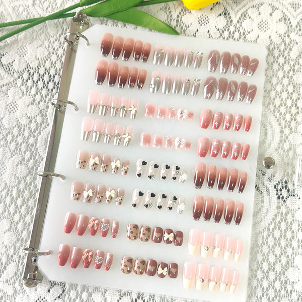 Large Press On Nail Organizer | 10 PCS Clear Empty Storage for Fake Nail Display and Nail Salon Supplies
