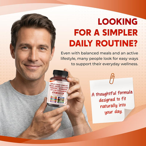 PEAKPURY Apple Cider Vinegar Ginger Odorless Garlic Turmeric Berberine