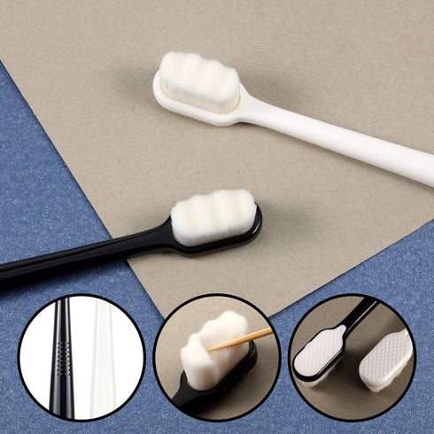4 Pieces Extra Soft Toothbrushes for Sensitive Gums, 20000 Soft Bristles for Elderly, Adults, Kids, Braces