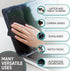 Microfiber Cleaning Cloth 12-Pack (6"x 7") for Eyeglasses, Phone, Computer Screen, Laptop, Camera Lenses - 12 Black