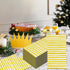 KTHONIOMANTE 200PCS 2 Pack, 4.5x8 Inch Yellow & White Stripe Guest Napkins, Ply Disposable Paper Striped Dinner Hand