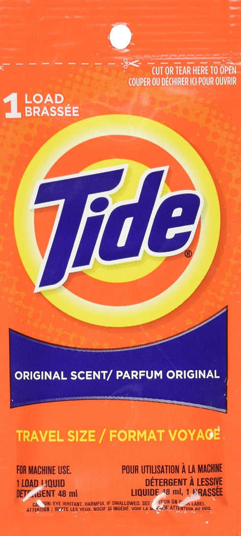 Tide 9 Piece Travel Packets, 1-Load, 10.6 Ounce