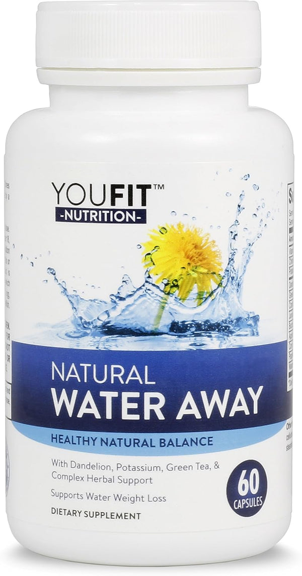 Water Pills for Fluid Balance Support, Herbal Supplement for Bloating, Natural Diuretics for Water Retention, 60