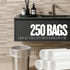 TRASHIFY 4 250 Count 15L Small Trash Bags Gallon, Clear Garbage Bags, Extra Strong & Leak-Proof, Unscented Small Trash