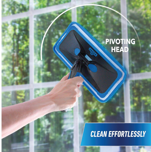Unger ProClean Indoor Window Cleaner, Tool for Window, Glass, and Mirror Cleaning, Streak-Free Results, Reusable Microfiber Pads for Sustainability
