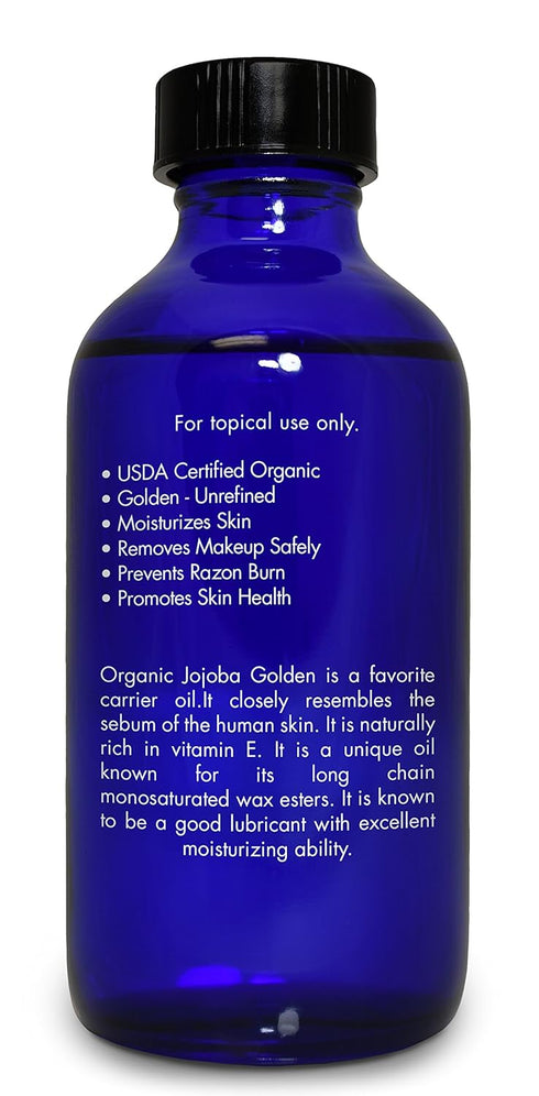 Organic Jojoba Oil by Zongle, 4 OZ, 100% Pure USDA Certified Therapeutic Grade