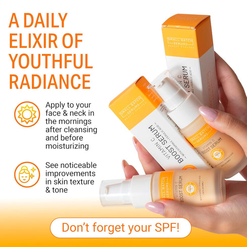 Vitamin C Face Serum - Enhanced Formula with Hyaluronic Acid, Ferulic Acid & Vitamin E for Brightening