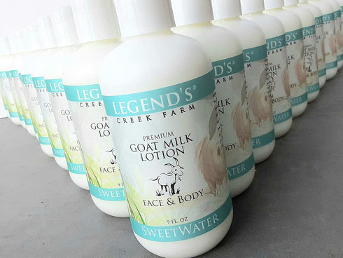 Legend's Creek Farm Goat Milk Lotion, Moisturizing Body Lotion for Body, Hand & Face, 9 oz with Shea Butter
