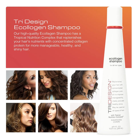 Tri Ecollogen Shampoo, 10.5 oz.