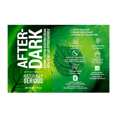 Naturally Serious After-Dark Natural Peptide Sleeping Cream, Anti-Aging Night Cream, Vegan and Cruelty-Free