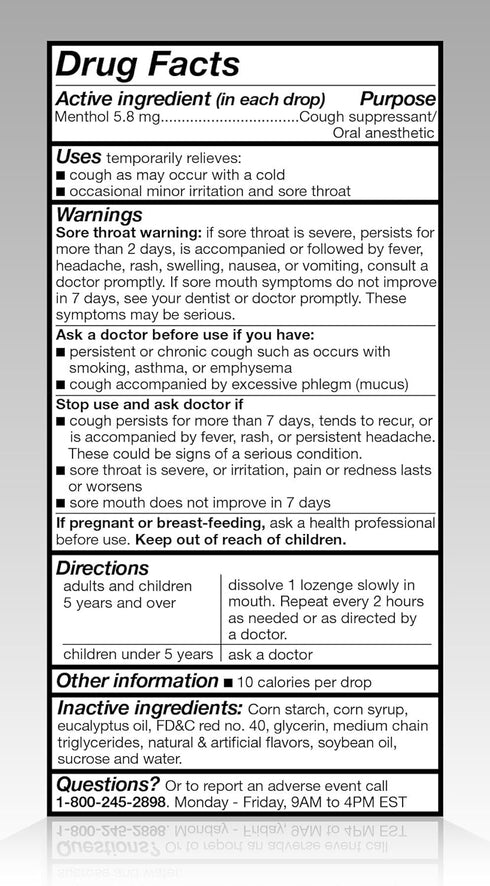 Lozenges 160 Count Amazon Basic Care Cherry Menthol Cough Drops for Sore Throat Relief, Soothing in Resealable Bag