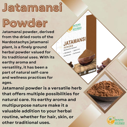 Jatamansi Root Powder Natural, Nardostachys Jatamansi for Hair Growth & Stress Relief, 5.3 oz
