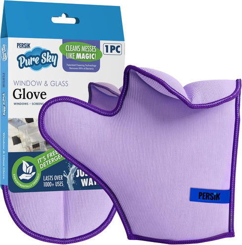 Pure-Sky Glass Cleaning Cloth Glove - JUST ADD Water No Detergents Needed