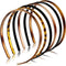 WILLBOND 6 Pieces Plastic Plain Headbands, Teeth Comb Headbands, Skinny DIY Hair Bands for Women