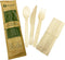 KingSeal Bulk Pack of 25 FSC Certified Disposable Wood Cutlery Kits - Spoon, Fork, Knife with Bleach-Free Napkin